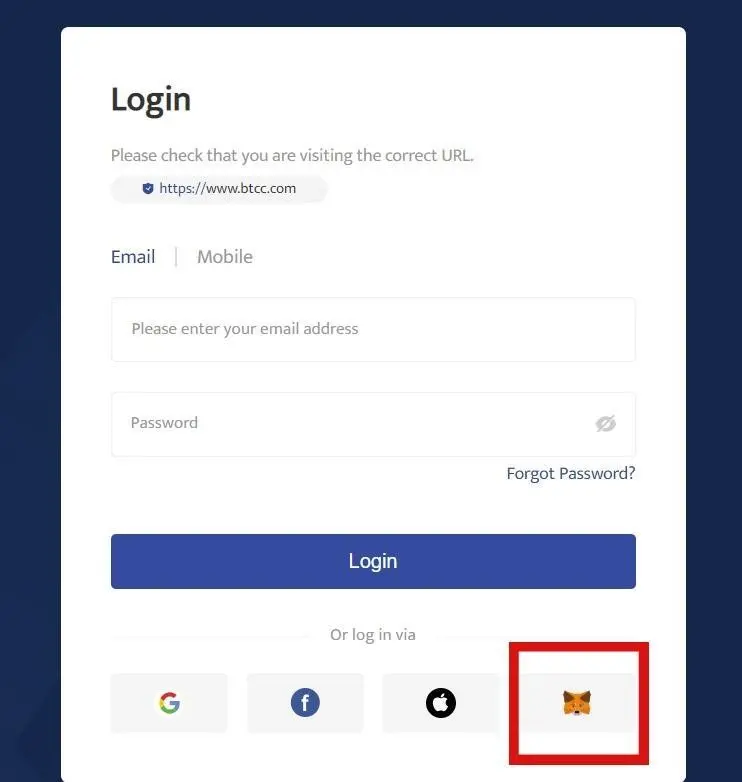 How to Connect Your Metamask Wallet to BTCC Account