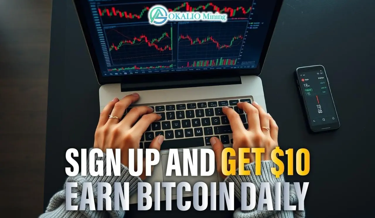 As Bitcoin prices rise, Okalio Mining users can see stable daily returns