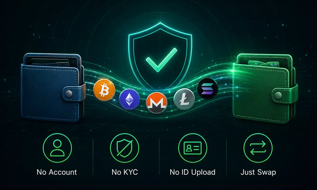 No-Account Crypto Swaps